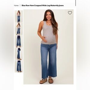 Pinkblush wide leg maternity jeans size 25